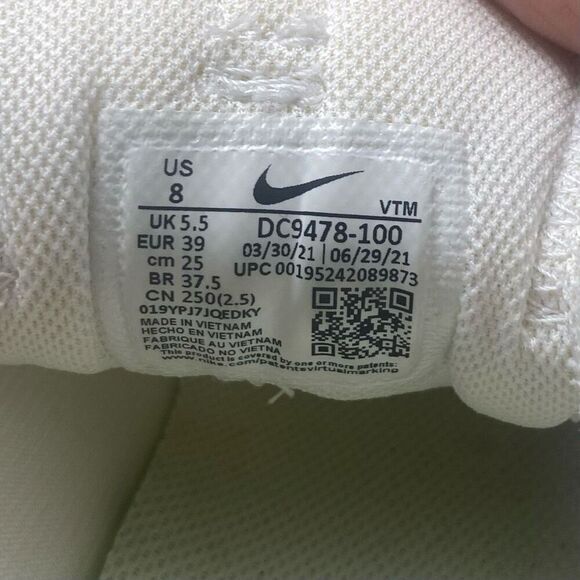 Nike Air Max Infinity 2 White Red Swoosh Women’s Sneakers Size 8 Running Shoes - Picture 8 of 8